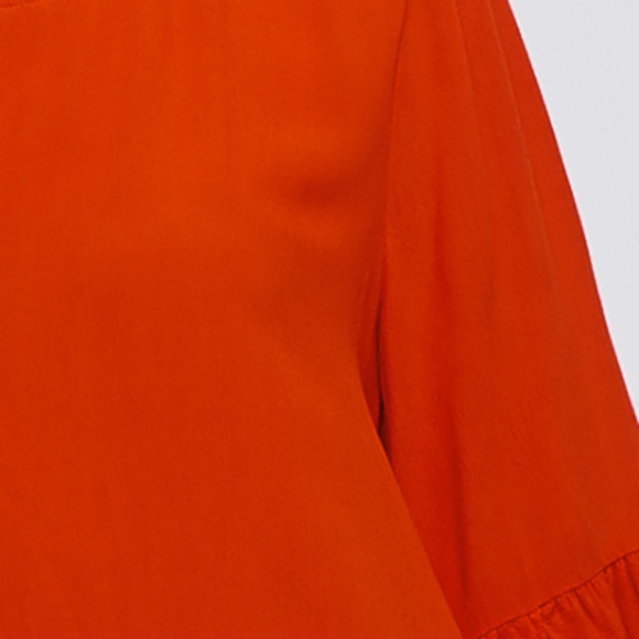 NWT  Ruffled Round Neck Boho Tunic Top - Picture 8 of 8